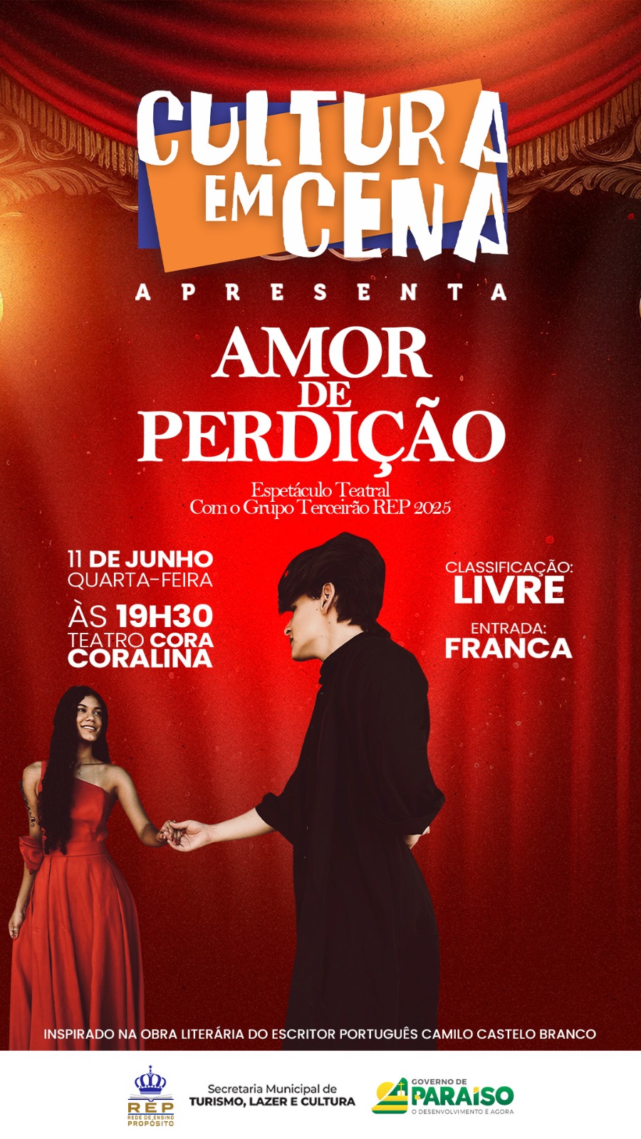 Valorizando artistas locais, Cultura em Cena promove mais um espetáculo nesta quarta-feira