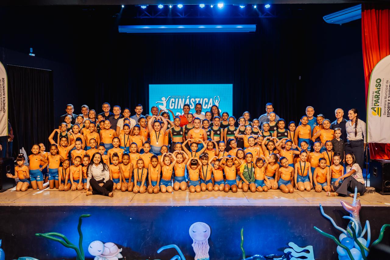 Paraíso realiza grande apresentação de Ginástica Rítmica com participação de mais de 150 crianças