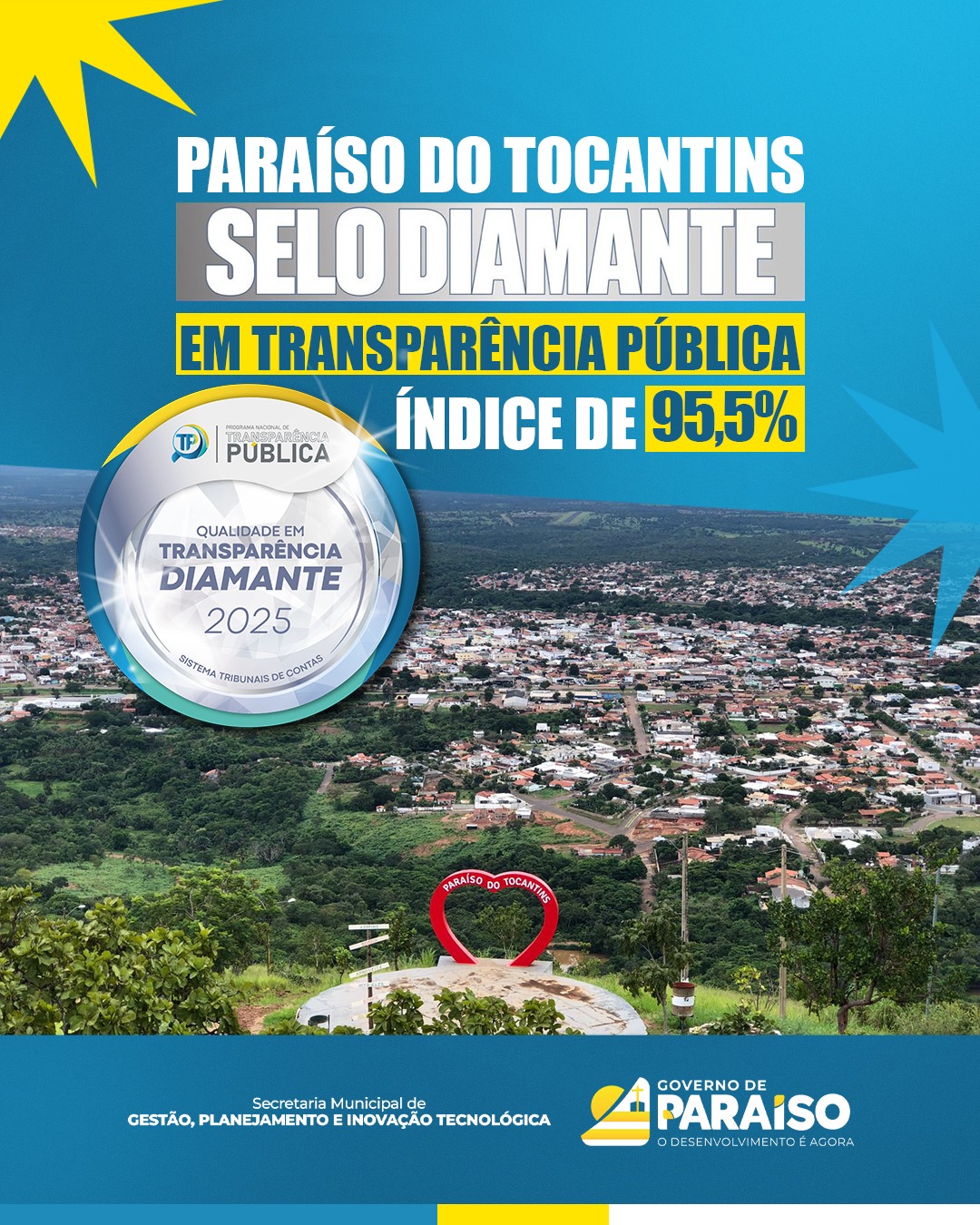 Foto: Reprodução/Prefeitura de Paraíso - TO
