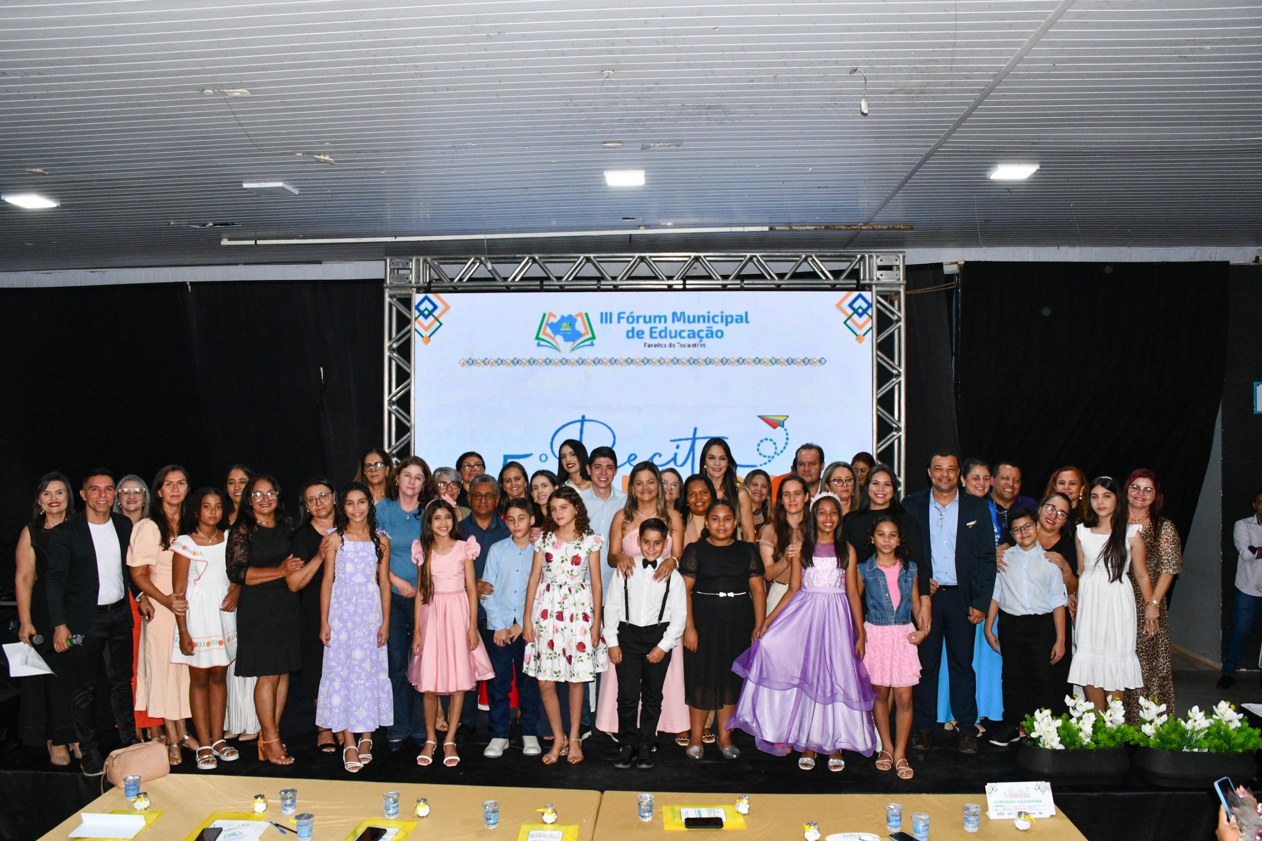 Talentos da poesia infantil se destacam na 5ª edição do Recita Paraíso em Paraíso do Tocantins