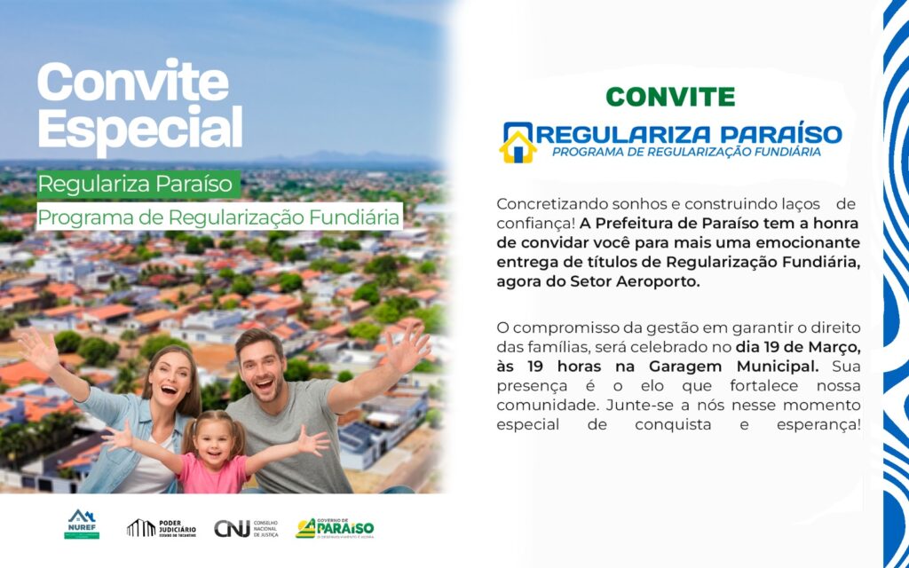 Foto: Reprodução/Prefeitura de Paraíso - TO