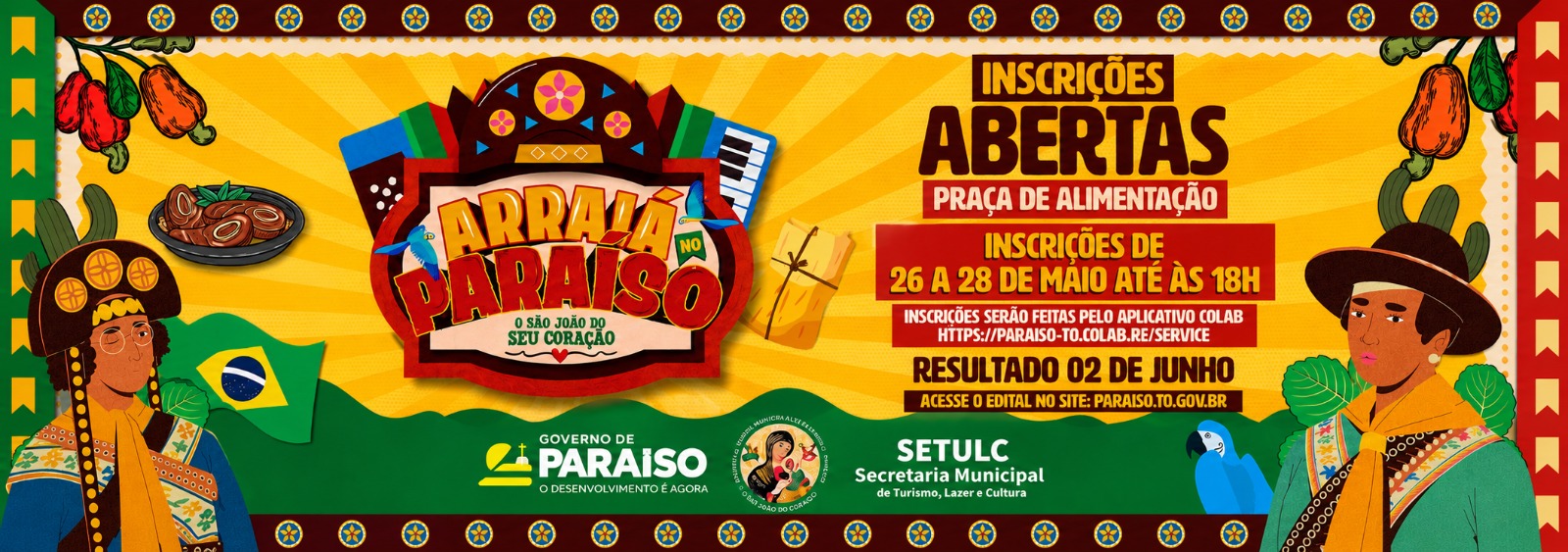 Inscrições Arraiá